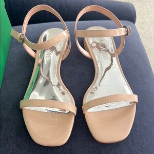 J crew patent leather classic strap sandal NIB size 8